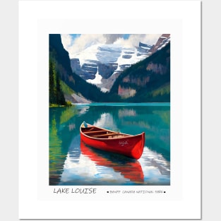 Canada Alberta Travel Poster of Lake Louise, Banff National Park Posters and Art